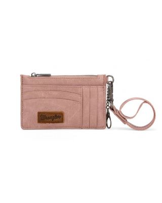 WG137-W009 PK Wrangler Solid Color Key Chain Wristlet Card Wallet