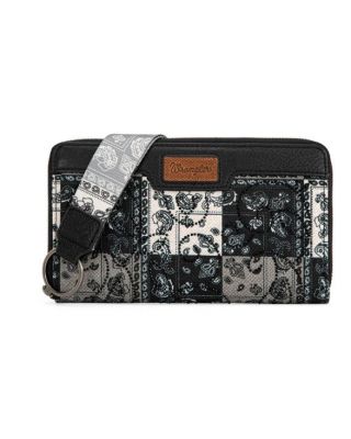 WG138-W006 BK Wrangler Bandana Paisley Print Wallet 