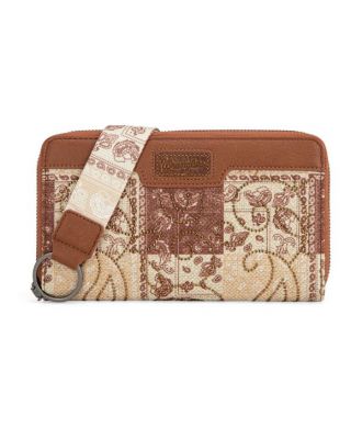 WG138-W006 BR Wrangler Bandana Paisley Print Wallet 