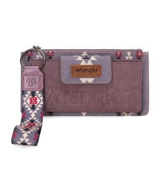 WG139-W013 LV Wrangler Aztec Print Bi-Fold Wallet Wristlet