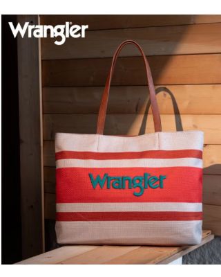 WG159-8112 JN Wrangler Aztec Pattern Dual Sided Print Canvas Tote Bag