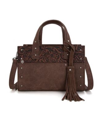 WG160-60102 CF Wrangler Western Tooled Tote Crossboy