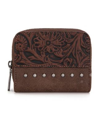 WG160-W0142 CF Wrangler Western Tooled Bi-Fold Wallet