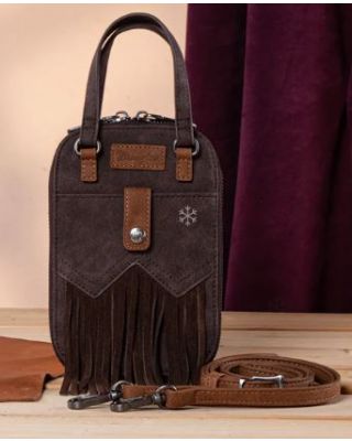 WG162-1831 CF Wrangler "W" Stitch Two Tone North South Mini Bag/Crossbody