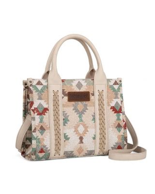 WG166G-81203S BG Wrangler Southwestern Pattern Dual Sided Print-Tote/Crossbody