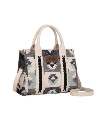WG166G-81203S BK Wrangler Southwestern Pattern Dual Sided Print-Tote/Crossbody