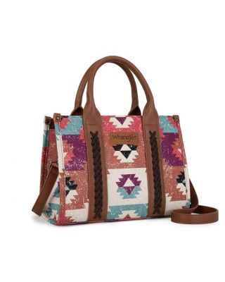 WG166G-81203S CF Wrangler Southwestern Pattern Dual Sided Print-Tote/Crossbody