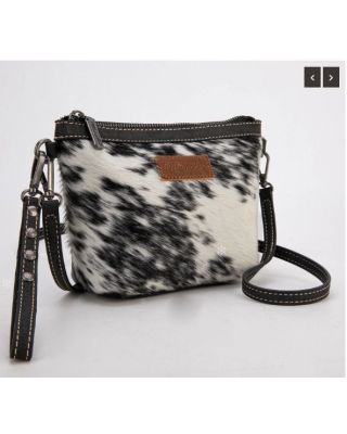 WG169-1812 BK Wrangler Genuine Hair-On Cowhide CrossbodY