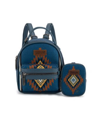 WG174-8600 JEN Wrangler Southwestern Knitted Mini Backpack With Coin Pouch