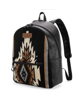 WG174-9115 BK Wrangler Southwestern Knitted Backpack