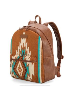 WG174-9115 BR Wrangler Southwestern Knitted Backpack