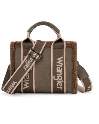 WG181-8120S OLV Wrangler Sherpa Small Canvas Tote/Crossbody