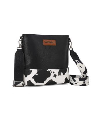 WG20-83601BK  Wrangler Cow Print Crossbody Bag