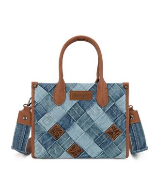 WG210-8120S JN Wrangler Woven Denim Concealed Carry Tote/Crossbody