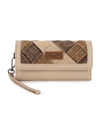 WG210-W062 TN Wrangler Denim Woven Tri-Fold Wristlet/Wallet