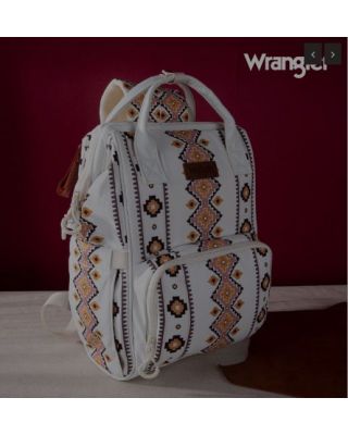 WG2204-9110 WT Wrangler Allover Aztec Printed Backpack