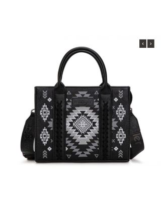 WG2206-8120S BK Wrangler Aztec Pattern Print -Tote/Crossbody