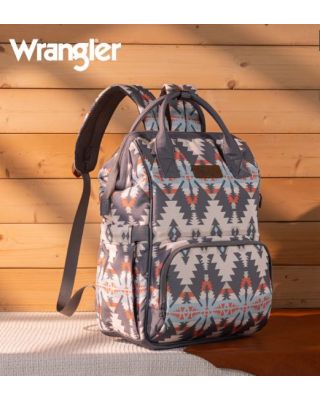 WG2210-9110 GY Wrangler Aztec Printed Callie Backpack