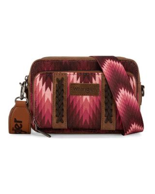 WG2211-3003 D PK Wrangler Southwestern Pattern Dual Sided Print Crossbody