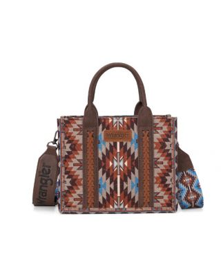 WG2213-8120S CF Wrangler Southwestern Pattern Dual Sided Print -Tote/Crossbody 