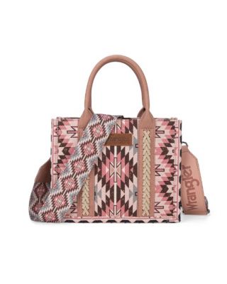 WG2213-8120S PK Wrangler Southwestern Pattern Dual Sided Print -Tote/Crossbody 