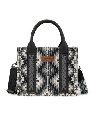 WG2213-8866S BK Wrangler Southwestern Pattern Dual Sided Print Mini Tote/Crossbody