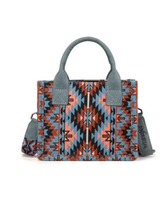 WG2213-8866S NY Wrangler Southwestern Pattern Dual Sided Print Mini Tote/Crossbody