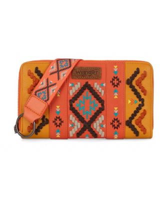 WG2214-W006 OR Wrangler Southwestern Embroidered Wallet 