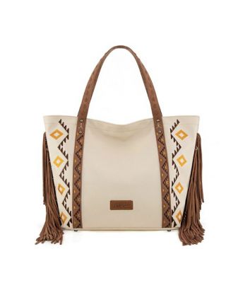 WG233-2002 BG Wrangler Aztec Embroidered Large Tote BaG