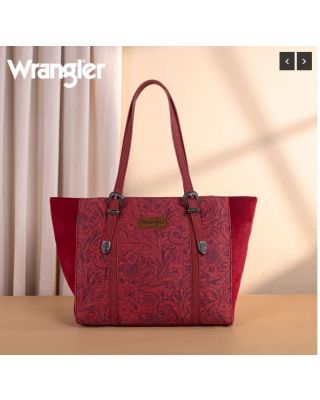 WG277-2002BD Wrangler Vintage Floral Printed Large Tote Bag