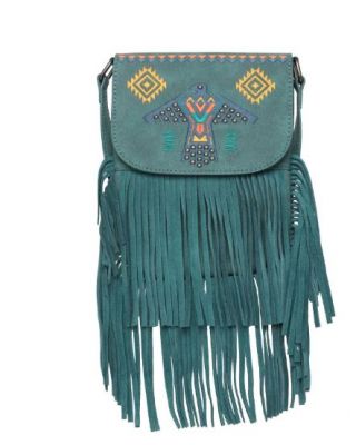 WG36-8360 TQ Wrangler Embroidered Fringe Collection Crossbody