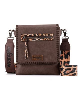 WG72-9360 CF Wrangler Whipstitch Leopard Print Crossbody