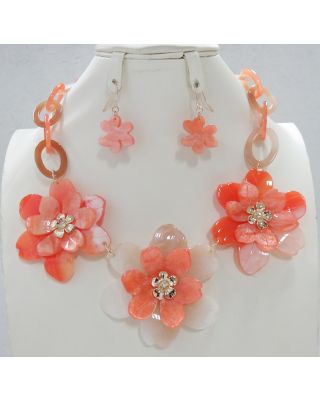 YNE6160 OR FLOWER NECKLACE SET