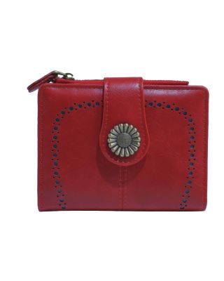 YX25766-6 RD HALF SIZE WALLET