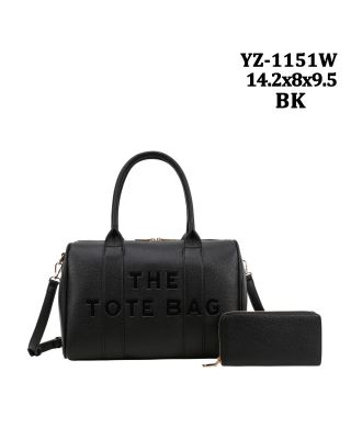 YZ-1151W BK SATCHEL BAG WITH WALLET