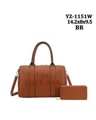 YZ-1151W BR SATCHEL BAG WITH WALLET