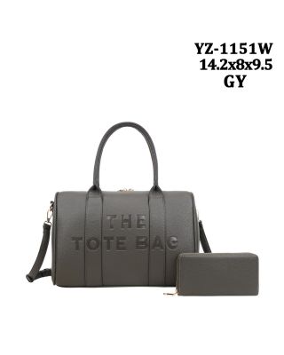 YZ-1151W GY SATCHEL BAG WITH WALLET