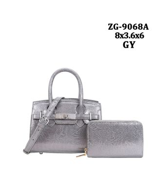 ZG-9068A GY CROSBODY BAG WITH WALLET