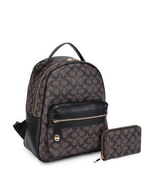 ZM-31488 SET BK/CF BACKPACK WITH WALLET