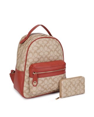 ZM-31488 SET BR/TP BACKPACK WITH WALLET