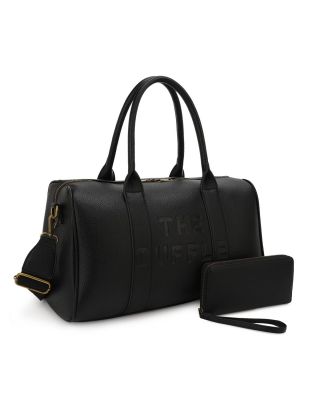 ZMW-31276 BK TRAVEL DUFFLE BAG WITH WALLET