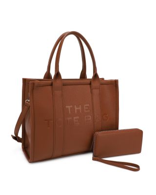ZMW-5321 BR  TOTE BAG  DESIGNER BAG WITH WALLET