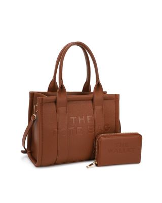 ZUS-5391 BR SET CROSS BODY TOTE BAG WITH WALLET