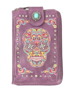 PHD 126 BK American Bling Embroidered Collection Phone Wallet